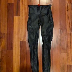 Spanx Faux Leather Moto Leggings